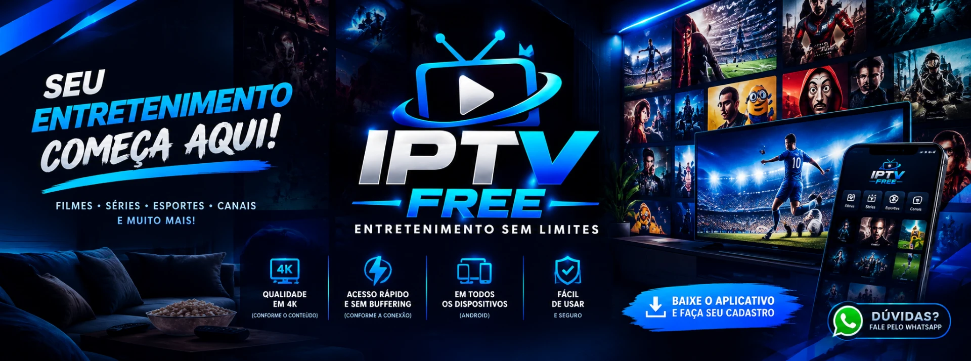 IPTV Free — seu entretenimento começa aqui
